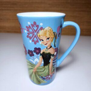 Disney Frozen Anna Latte Mug Tall Cup Princess Snowflake Ceramic Authentic